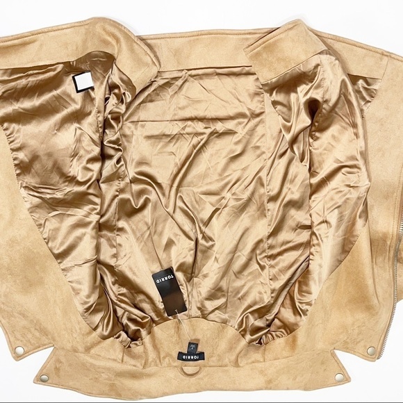 NWT Torrid Woman Brown Suede Moto Jacket Size 2 - Picture 12 of 12